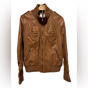 xhileration Faux Leather Brown Jacket XL